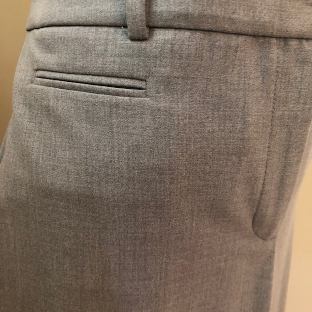Talbots Straight-Leg Slacks, Light Gray 12